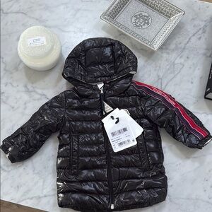 Moncler Black Puffer Jacket for Kids